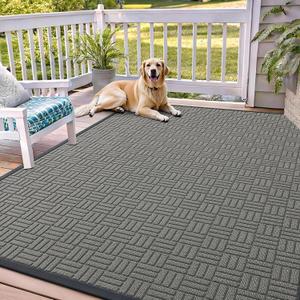 OLANLY Front Door Mat Outside Entrance 71x47, Heavy-Duty Rubber Doormat