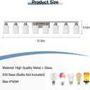 8-Light Bathroom Vanity Light,Brushed Nickel Vanity Lights with Square Frosted Glass,Modern Wall Lights Fixtures Over Mirror,Wall Sconces Lighting for Bedroom Living Room,E26