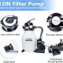 CIPU 12-inch Sand Filter Pump System Handy 4-Way Valve for Above Ground Swimming Pools with Prefilter Pool Pump 115V 6-Foot Cord to Easy Installation SFPS12501