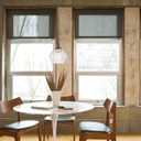 Globe Electric Harrow 1-Light Pendant, Gold Accent Socket, Shade 60312, 59.6", Matte Black with Clear Glass, Bulb Not Included