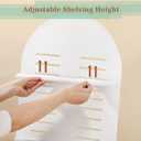 DoubleFill 5 Tier Wooden Earring Display for Vendor Arch Jewelry Display Stand Rack with Adjustable Height for Retail Selling