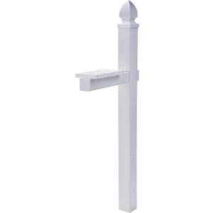 Architectural Mailboxes Whitley Plastic Mailbox Post, Compatibility Code A, B, C, WP000WAM, White