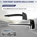Pair Front Bumper Grille Cover Replace 51117303113 51117303114 Compatible with BMW X5 F15 2014-2018 Fog Light Grille Strip Trim Molding Glossy Black Left Driver Side & Right Passenger Side