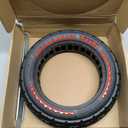Cooryda 10X2.5 Off Road Tire for Ninebot F20/F40/G30/mi4 ULTRA/mi4,10 inch Solid Tyres 60/70-6.5 with Mounting Tool for Electric Scooter, 10X2.5'' Scooter Replacement Wheels For Front(Red 1pc)