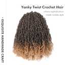 Toyotress Yanky Twist Crochet Hair - 16 Inch 8 Packs (30 Strands/Pcs) Fluffy Spring Mini Twist Passion Twist, Ombre Blonde Pre-Looped Crochet Braids Braiding Hair (16 Inch, T27-8P)