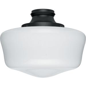 Hunter Ceiling Fan Light Kit - Original Damp Rated Traditional Globe, Black Finish, Replacement Light Fixture for Bedroom, Bathroom, Kitchen, or Covered Outdoor Areas - 99165