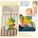Beiens Soft Toys Baby Cloth Books, Touch and Feel Crinkle Books for Babies, Infants & Toddler, Early Development Interactive Car Toys & Stroller Toys for Boys & Girls (Rainforest Tails-1 Book)