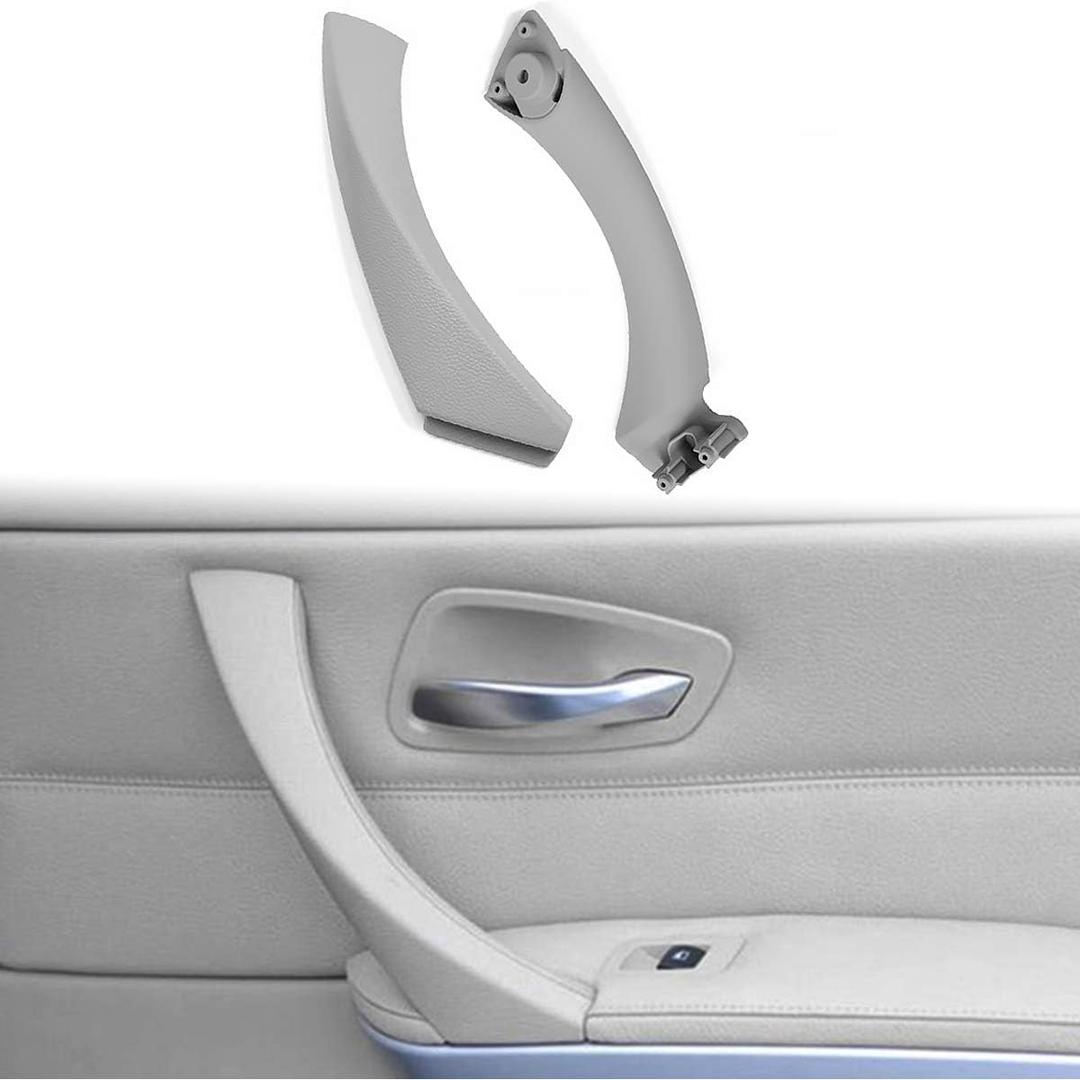 Moonlinks Compatible with BMW E90/E91/E92/E93 Door Pull Handles + Door Handle Outer Cover, Right Front/Right Rear Passenger Door Handle Covers Set (Compatible with BMW 323 325 328 330 335)(Gray)