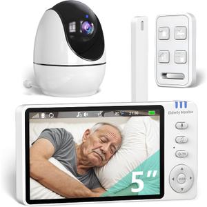 Elderly Monitors with Camera and Audio, Two-Way Talk Room Monitors for Elderly, Med Reminder Camera for Elderly Monitoring, Baby Monitors for Elderly Care and Caregivers, Video Monitor for Elderly (Type A - ABM520)