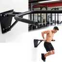 Zonon Wall Mount Dip Station Dip Bar Heavy Duty Wall Mount Pull up Bar for Home Gym Power Strength Training Workouts L Sits Knee Raises Gymnastics and Upper Body Fitness Training Max Capacity 400 lb
