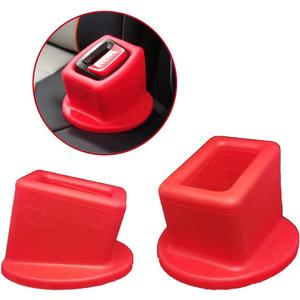 Seat Belt Buckle Holder Easy Access to The Buckles of Rear Seats - Plug The Seat Belt in with Only One Hand Friendly to Kids, and Passengers with Special Needs (Red x2)