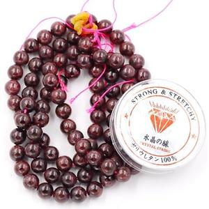 Malahill Natural Stone Beads for Jewelry Making Loose Beads with Stretch Cord for Jewelry Making Bracelets Necklaces 8mm=96pcs Garnet A 8mm