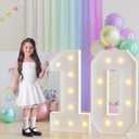 JoyMuse 3ft Marquee Numbers 10, Large Light Up Numbers 10, 10th Birthday Decorations for Girls and Boys, Yellow Light