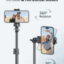 SENSYNE 62" Phone Tripod & Selfie Stick, Extendable Cell Phone Tripod Stand with Wireless Remote and Phone Holder, Compatible with iPhone Android Phone, Camera (Black)