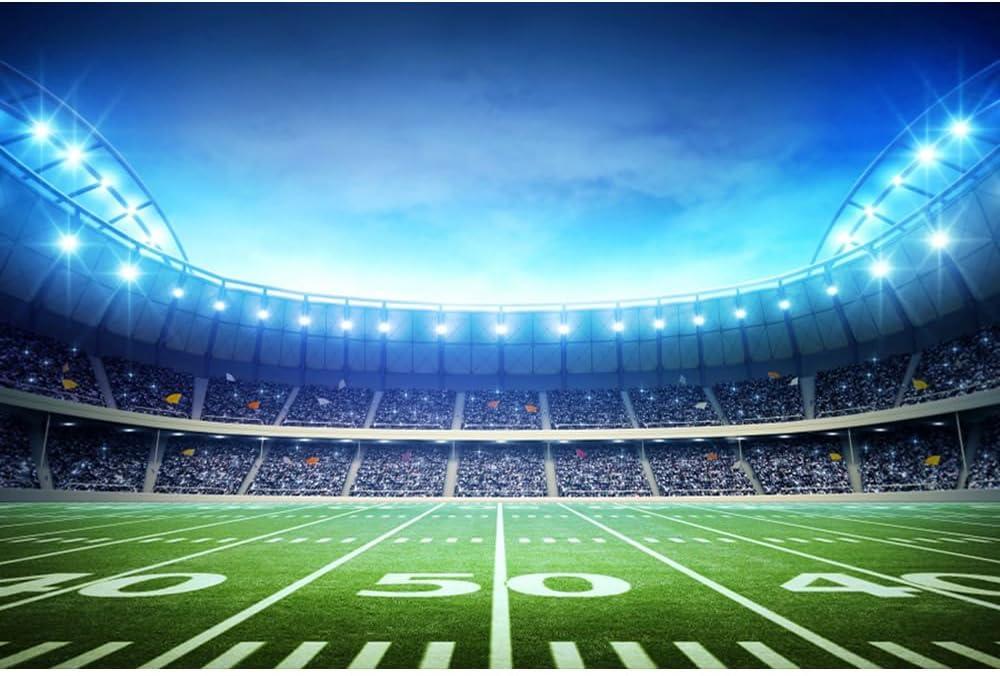 Football Backdrop 10x8ft Fabric Football Backdrops for Game Day Party Decoration Sports Match Events Background
