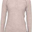 MERIWOOL Women's Base Layer Long Sleeve Henley - Lightweight Merino Wool Thermal Shirt, S