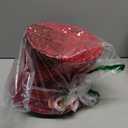 Christmas Tree Topper, Red Shiny Sequins Top Hat Christmas Tree Top Decoration (Red)