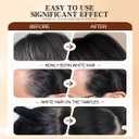 2 x 2Pack Root-Touch-Up Hair Color Stick & Comb Instant Waterproof Black Dye for Gray Coverage, Portable 2-in-1 Cream Formula, Sweat-Proof, Travel-Friendly Dye Pen for Women & Men (01#Black)