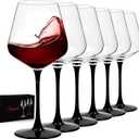 Red Wine Glasses Set of 6, 20 oz Large Clear Burgundy Wine Glasses With Long Stem, Premium Crystal Wine Glass, Unique Gift for Wedding, Anniversary, Mothers Day