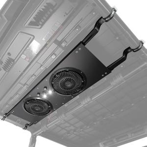 KEMIMOTO UTV Fan, Dual 8" Large Cab Cooling Fan with Variable Speed Dial, 12V Overhead Cooling Fan with Dome Light Compatible with Polaris Ranger, RZR 2024+, Can-Am Defender