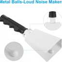 PATIKIL 9inch Cow Bells for Football Games, 12pcs Cowbells for Sporting Events Bulk Loud Noise Makers Metal Cow Bell with Handle for Cheering Competition Marathon Wedding DIY Paint, White