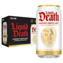 Liquid Death, Cherry Obituary, Soda-Flavored Sparkling Water, 12-Pack (12oz Cans), Low Sugar, Huge Flavor & No Artificial Sweeteners, BBD: 05/07/2027