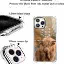 Case for iPhone 15 Pro Max with Cow Design,Cute Highland Cattle Family Pattern for Men Women,Clear Slim Soft TPU Bumper Case,6.7”(Cow,15pm)