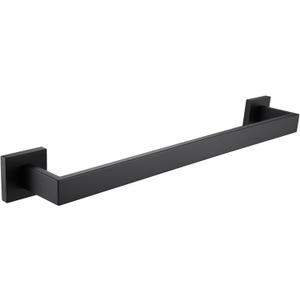 LANC 16 Inche Black Towel Bars for Bathroom Wall Mounted, Total-18 Bath Towel Racks Stainless Steel for Bathroom Kitchen Towel Holder Towel Hanger Towel Rods, Matte Black A8804MB-4P1