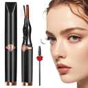 Heated Eyelash Curler, 2-in-1 Clip-Type Design, 3 Temperature Modes, USB Rechargeable Electric Eyelash Curler, Natural Curling 24H Long-Lasting Curl, Gift for Women & Girls, Brown Black EA