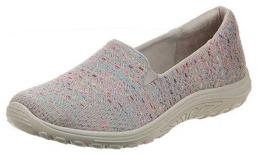 Skechers womens Reggae Fest - Wicker Loafer Flat, Taupe, 8.5 US