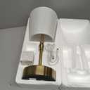 Cordless Rechargeable LED Table Lamp with Dimmer,Nightstand Lamp with USB Port,Antique Brass Portables Outdoor Lamp, Battery Operated Lamp for Patio Bedroom Bedside Balcony Camping Bar RV