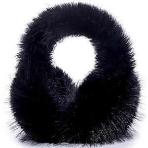 Mottico Winter Ear muffs for Women Men, Fluffy Ear Warmer with Thick Faux Ear Covers, Foldable for Convenience!