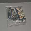 patdrea Designer Rectangle Throw Pillow Covers Set of 2,Rustic Vintage Blue Linen with Floral Pattern Pillow Cover,Decorative Lumbar Pillowcases Cushion for Bed Living Room Outdoor Car,12"x20"