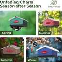 Kingsyard Upgraded Upside Down Double Suet Feeder for Outside Hanging, Squirrel-Proof Metal Edging, Wild Bird Feeder with Metal Weatherproof Roof, Attracting Woodpeckers, Nuthatches, Titmouse