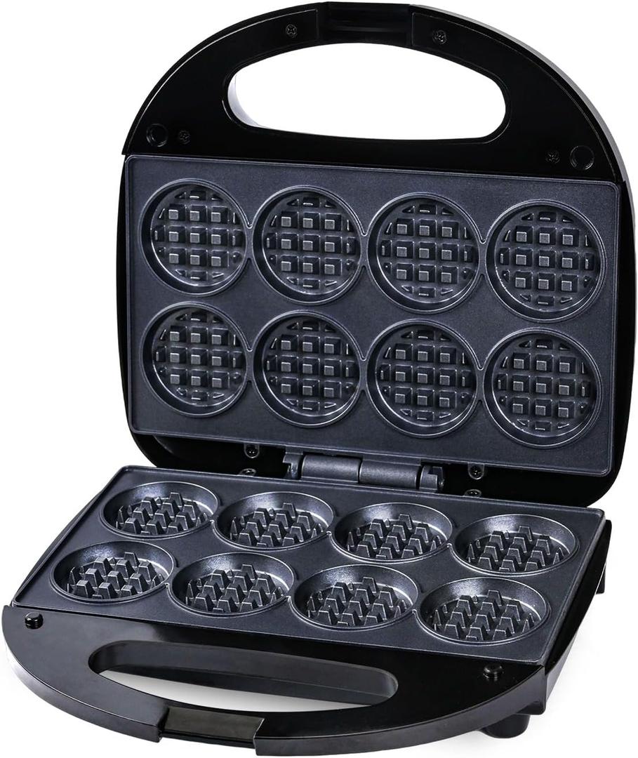 Mini Waffle Maker, Machine Nonstick Small Waffle Maker with Quick Heat-Up Make 8 pcs Waffles, Waffle Maker for Kids, Just Add Batter, Suitable for Breakfast, Snacks, Desserts (Mini Waffle Maker)