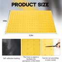 Colingmill Tactile Warning Pad, Anti-Slip ADA Warning Pads, 2x4 ft Vibrant Yellow PVC, Strip & Stick Adhesive Backing for Outdoor Steps, Ramps, Transit Platforms