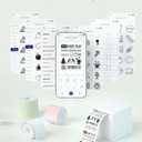 2 x HPRT Thermal Labels for T20 Label Printer, 1.97" x 1.18"(50x30 mm) Waterproof Sticker Paper, Color Thermal Tape for HPRT T20/T260LR Label Maker, 200 Labels/Roll, Plaid Flower