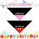 5 x Happy Birthday Dog Bandanas My Birthday Pet Scarfs HBD Party Dogs Kerchief Reversible Adjustable Triangle Bibs Scarf Accessories for Dogs Pets Gifts 2 Pack