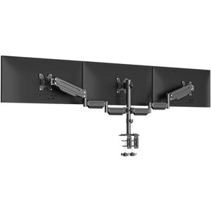 suptek Triple Monitor Mount for Most 17 to 32 inch Screens,Gas Springs Adjustment Triple Monitor Desk Mount Stand with Clamp & Grommet Kit,Black(MD8003)