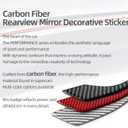 BETTERHUMZ Car Rear View Mirror Decor Strips Compatible with Tesla Model Y Juniper 2017-2025 2026,Carbon Fiber Sticker Car Exterior Accessories (Black)