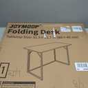 JOYMOOP Black 31.5" Folding Desk, No Assembly Small Foldable Desk for Home, Office, Wooden Top Folding Computer Desk for Working, Writing, Studying