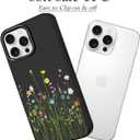 2 x Unov Case Compatible with iPhone 12 Pro iPhone 12 5G Girly Flower Floral Bouquet Women Embossed Pattern Design Slim Protective Soft TPU Bumper Back Cover