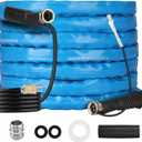 RVGUARD 50FT Heated Water Hose for RV, -20  Freeze Protection Heated Water Hose with Energy-Saving Thermostat, Lead and BPA Free for RV/Home/Garden