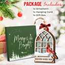 2 x Cardinal Christmas Ornaments 2025 - Wooden Memorial Ornaments for Loss of Loved One, Mom, Dad, Grandparents, Remembrance Hanging Ornament - Red Cardinal Sympathy Bereavement Gifts