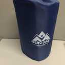 FUN PAC Camping Sleeping Pad with Pillow Built-in Foot Pump Inflatable Sleeping Mat Compact for Camping Backpacking Hiking Traveling - Blue