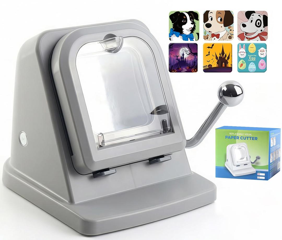 2x2in Magnet Maker Paper Cutter, Square Paper Punch Button Maker Tools for Fridge Magnets Button Making, ≥1 Million Cuts