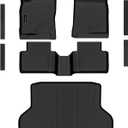AUXKO Floor Mats Cargo Mat Door Sill for Honda Civic Sedan 2016-2021 | High Wall,All-Weather,All Season,Odorless,Anti Slip,Rain&Salt Resistant,TPE Material,Black,Accessories,Pet Friendly