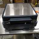 GreenPan Elite 7-in-1 Multi-Function Contact Grill & Griddle, Healthy Ceramic Nonstick Aluminum, Grill & Waffle Plates, Adjustable Shade & Shear, Closed Press/Open Flat Surface, PFAS-Free, Oxford Blue