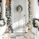 Wreath Sash for Front Door - 2 Pack 55 Inch Brulap Ribbon for Wedding, Baby Shower, Christmas Decor, Embroidery, Blank