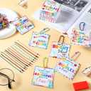 200 Pcs Colorful Bubble Party Gift Tags with Small Iron Chain Colorful Bubbles of Fun Paper Tag Bulk Funny DIY Cards Party Favors Gift for Appreciation